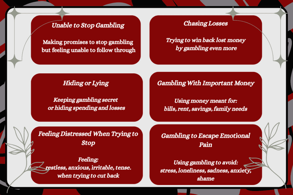 Common Gambling Disorder Symptoms